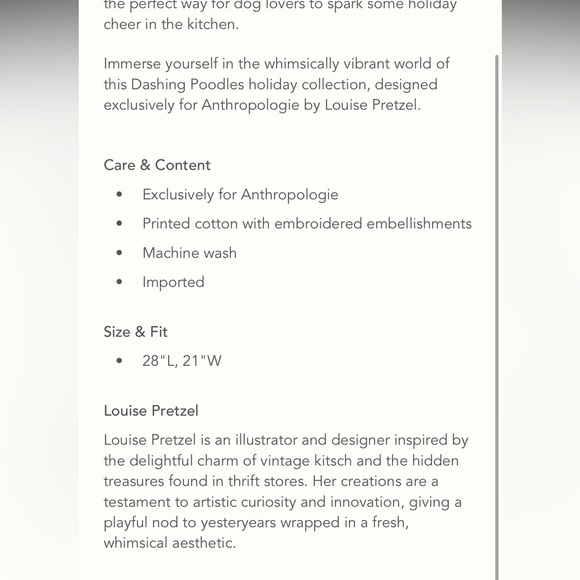 Louise pretzel dashing poodles dish towel - Picture 5 of 10